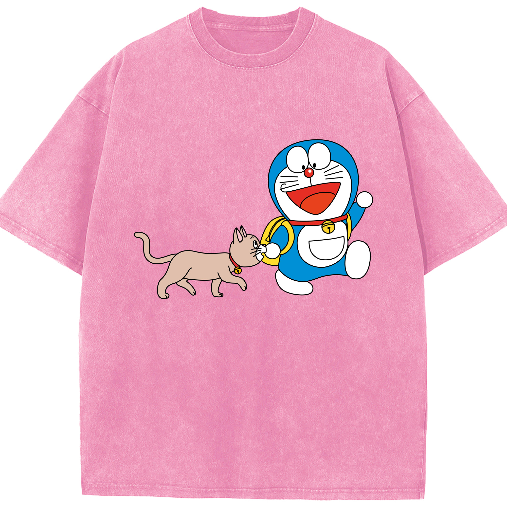 （画像用） ドラえもん Doraemon 綿100% ヴィンテージ風 半袖Tシャツ（フロントプリント）